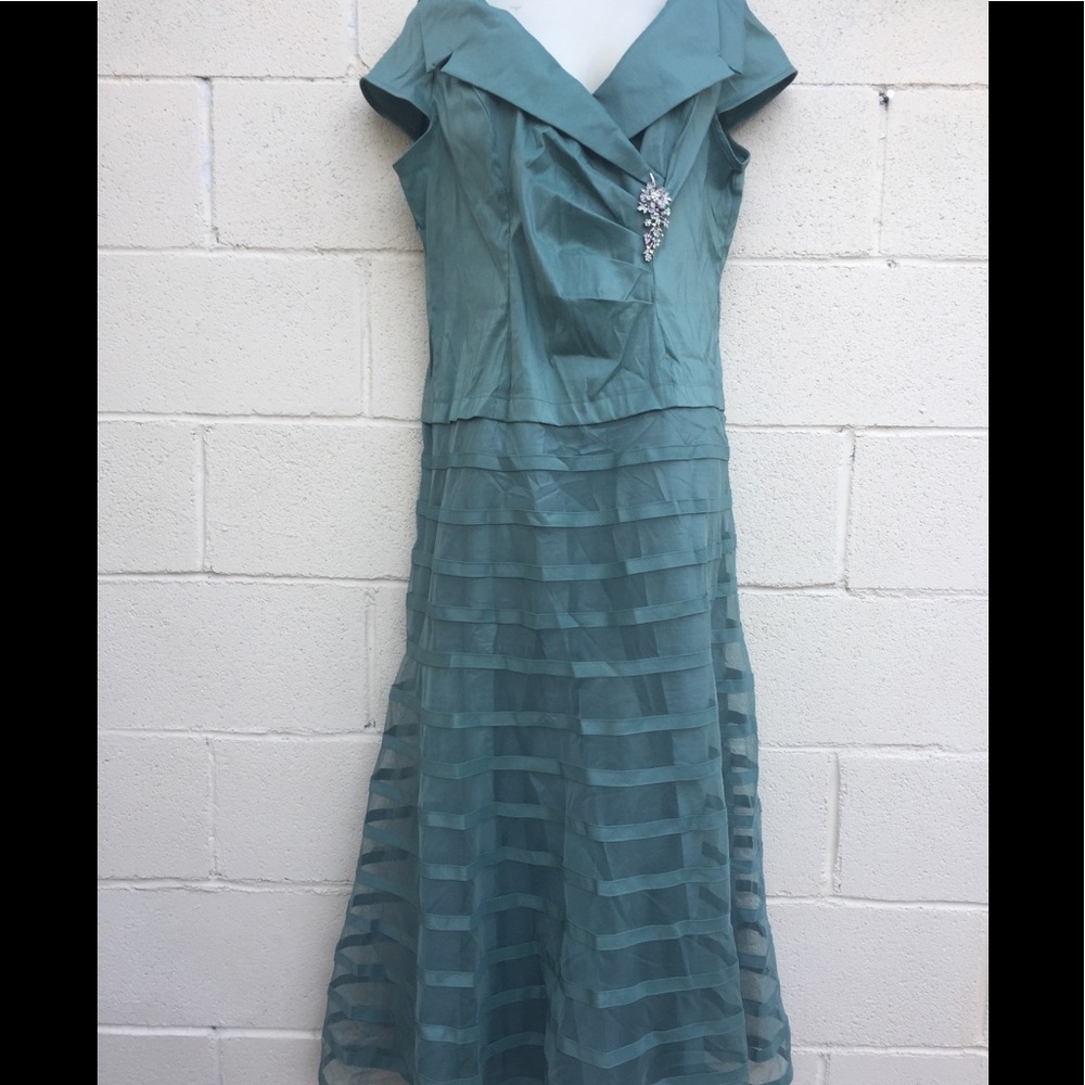 KM Collection formal dress size 16 crystal brooch